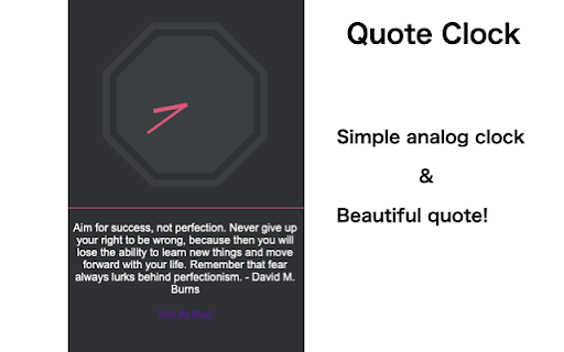 Quote Clock  from Chrome web store to be run with OffiDocs Chromium online