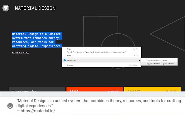 Quote Copy  from Chrome web store to be run with OffiDocs Chromium online
