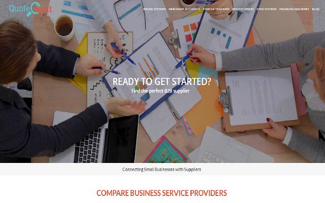 Quotehunt.co.uk menghubungkan Perniagaan daripada kedai web Chrome untuk dijalankan dengan OffiDocs Chromium dalam talian