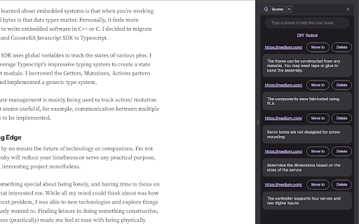 Quotes  from Chrome web store to be run with OffiDocs Chromium online
