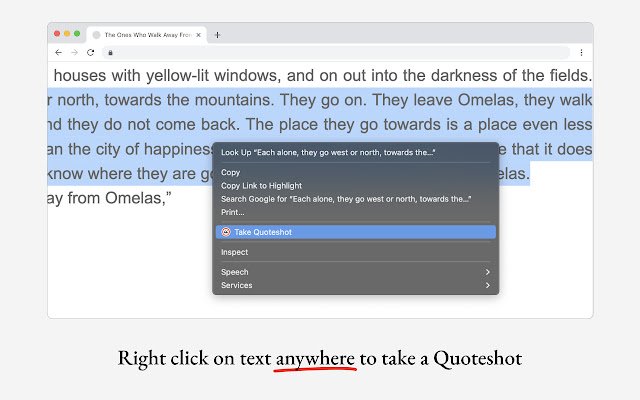 Quoteshot du Chrome Web Store à exécuter avec OffiDocs Chromium en ligne