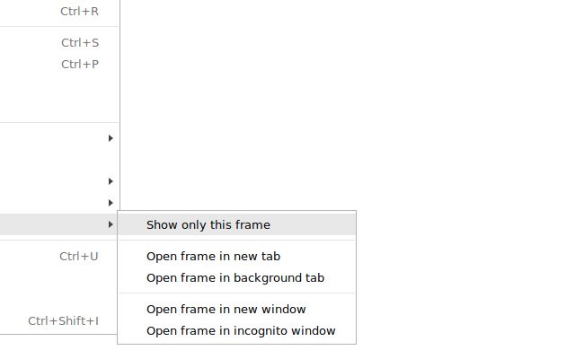El menú contextual "Este marco" de la tienda web de Chrome se ejecutará con OffiDocs Chromium en línea