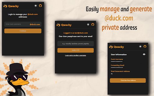 Qwacky  from Chrome web store to be run with OffiDocs Chromium online