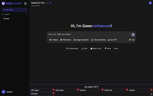 Qwen Custom GPTs  from Chrome web store to be run with OffiDocs Chromium online