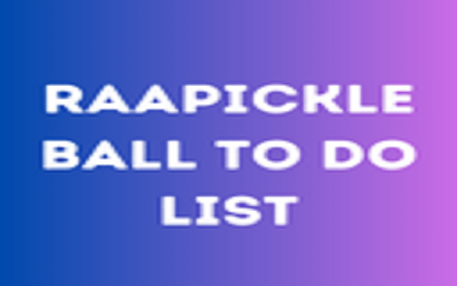 Raapickle ball To Do List  from Chrome web store to be run with OffiDocs Chromium online Raapickle ball To Do List  from Chrome web store to be run with OffiDocs Chromium online
