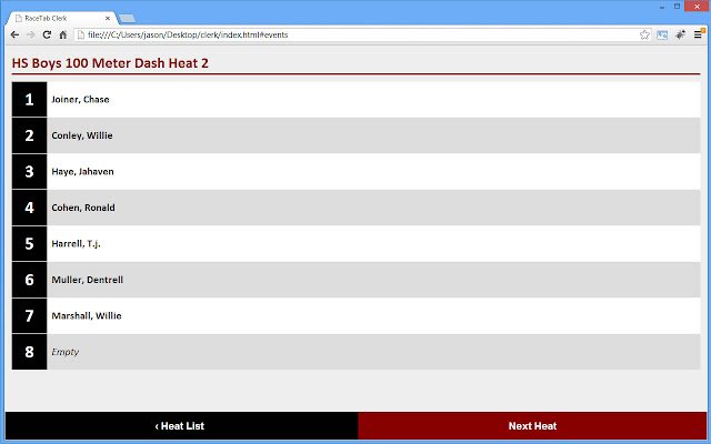 RaceTab Clerk  from Chrome web store to be run with OffiDocs Chromium online