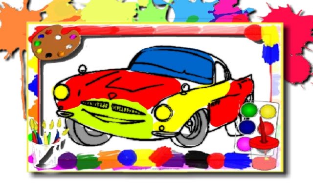 Livro de colorir de carros de corrida da loja on-line do Chrome para ser executado com OffiDocs Chromium online