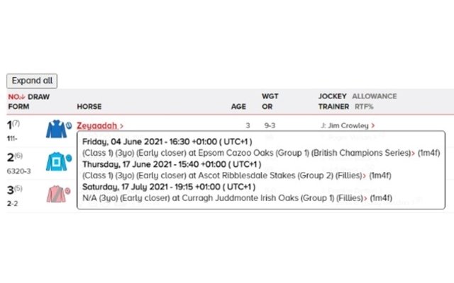 Racing Post Extension  from Chrome web store to be run with OffiDocs Chromium online
