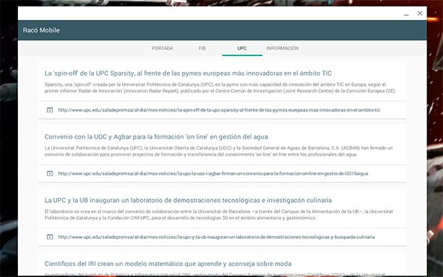 Racó Mobile  from Chrome web store to be run with OffiDocs Chromium online