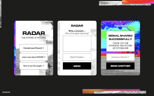 Radar Signal Sharing Extension mula sa Chrome web store na tatakbo sa OffiDocs Chromium online
