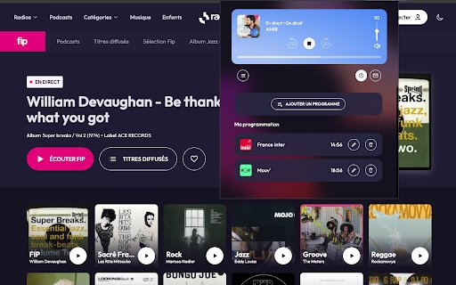 radiofrance  from Chrome web store to be run with OffiDocs Chromium online