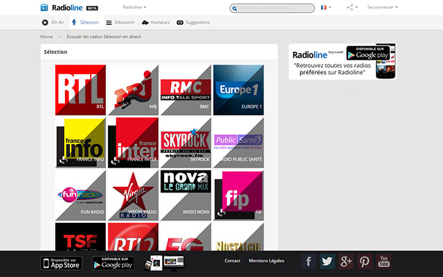 Radioline  from Chrome web store to be run with OffiDocs Chromium online
