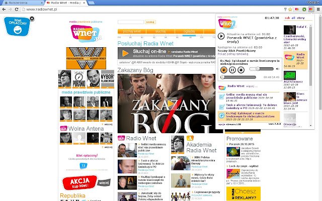 Radio Wnet Player  from Chrome web store to be run with OffiDocs Chromium online