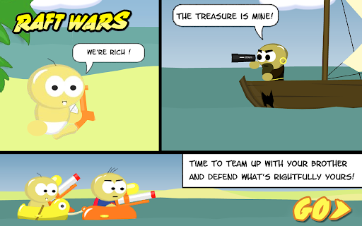 Raft Wars game  from Chrome web store to be run with OffiDocs Chromium online