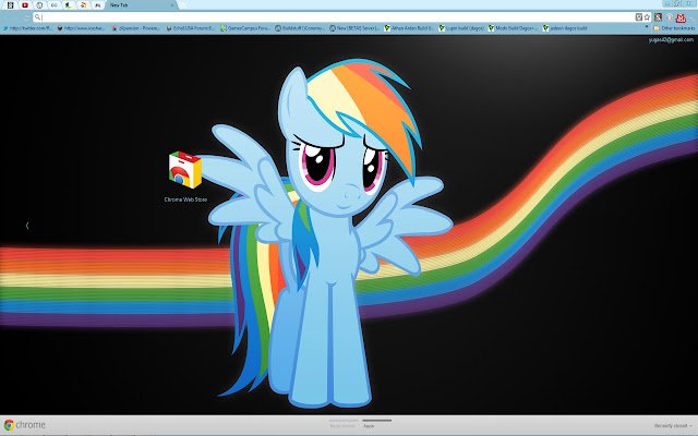 Chrome 网上商店的 Rainbow Dash Custom 2 将与 OffiDocs Chromium 在线运行