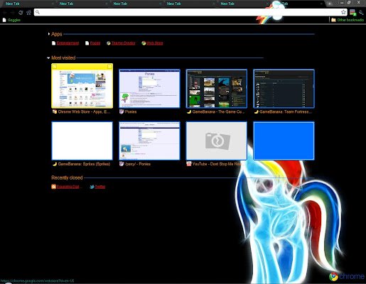 Rainbow Dash (Dark) din magazinul web Chrome va fi rulat cu OffiDocs Chromium online