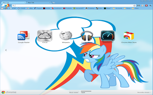 Rainbow Dash Theme  from Chrome web store to be run with OffiDocs Chromium online