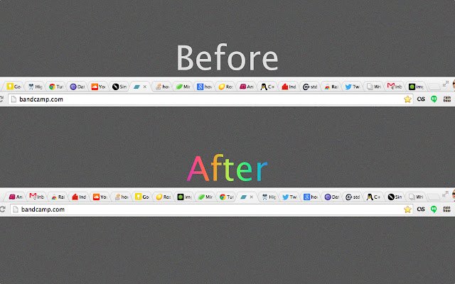 Rainbow Tabs  from Chrome web store to be run with OffiDocs Chromium online
