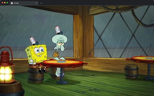 Rainy Day at the Krusty Krab – SpongeBob Live Wallpaper  from Chrome web store to be run with OffiDocs Chromium online