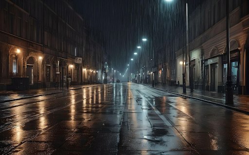 Rainy street  from Chrome web store to be run with OffiDocs Chromium online