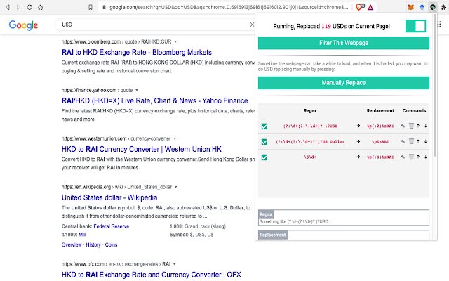 RAI Replacer  from Chrome web store to be run with OffiDocs Chromium online