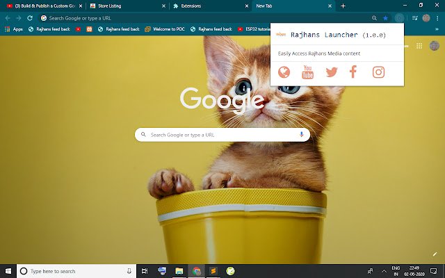 Rajhans Launcher ze sklepu internetowego Chrome do uruchomienia z OffiDocs Chromium online