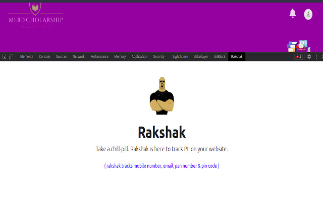 Rakshak  from Chrome web store to be run with OffiDocs Chromium online
