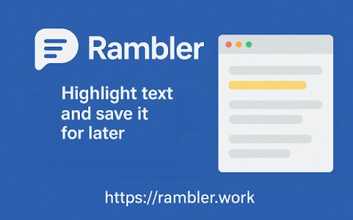 Rambler  from Chrome web store to be run with OffiDocs Chromium online