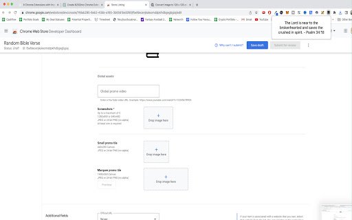 Random Bible Verse  from Chrome web store to be run with OffiDocs Chromium online