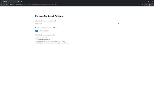 Random Bookmark  from Chrome web store to be run with OffiDocs Chromium online