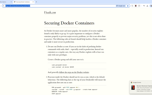Random Bookmark Opener from Chrome web store to be run with OffiDocs Chromium online Random Bookmark Opener from Chrome web store to be run with OffiDocs Chromium online
