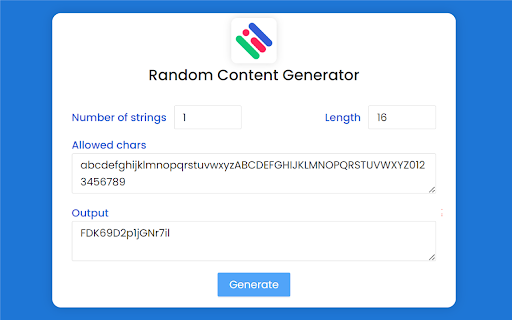 Random Content generator  from Chrome web store to be run with OffiDocs Chromium online