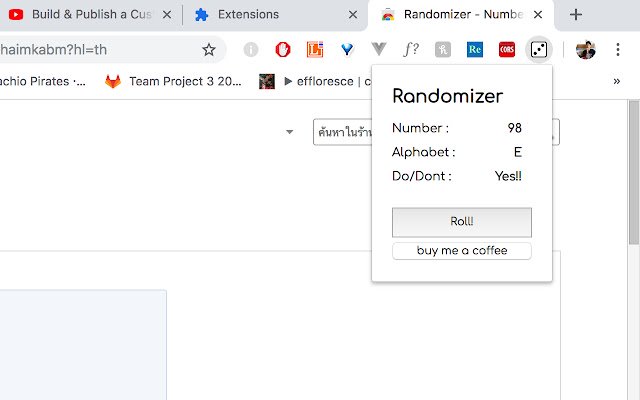 randomizer numbers and more  from Chrome web store to be run with OffiDocs Chromium online