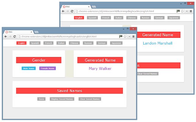 Random Name Generator  from Chrome web store to be run with OffiDocs Chromium online