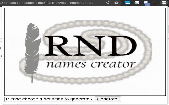 Random String Generator-plug-in van de Chrome-webwinkel om online met OffiDocs Chromium te draaien