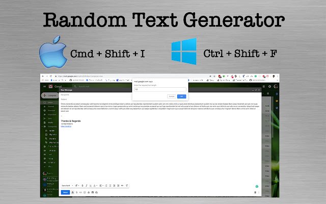 Random Text Generator  from Chrome web store to be run with OffiDocs Chromium online