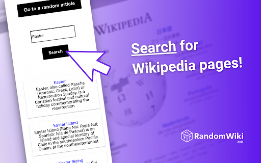 Random Wiki  from Chrome web store to be run with OffiDocs Chromium online