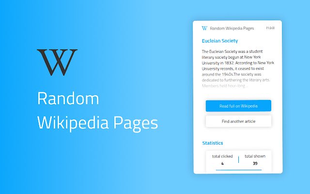 Random Wikipedia Pages  from Chrome web store to be run with OffiDocs Chromium online