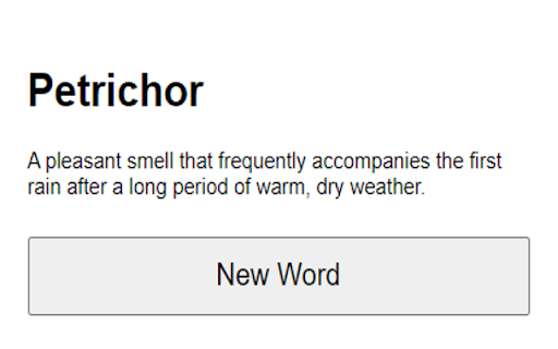 Random Word of the Day  from Chrome web store to be run with OffiDocs Chromium online