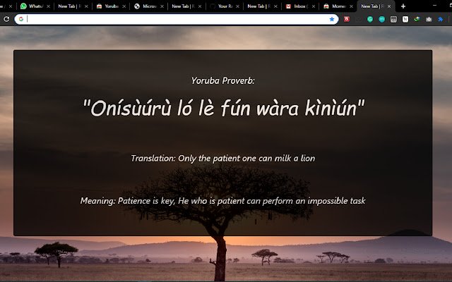 OffiDocs Chromium 온라인으로 실행되는 Chrome 웹 스토어의 임의 요루바 속담