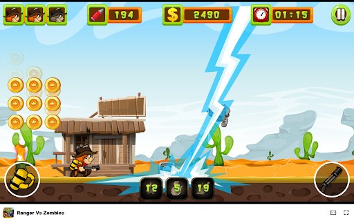 Ranger Vs Zombies Game in Browser Free  Offline available  from Chrome web store to be run with OffiDocs Chromium online