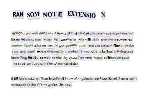 Ransom Note Extension  from Chrome web store to be run with OffiDocs Chromium online
