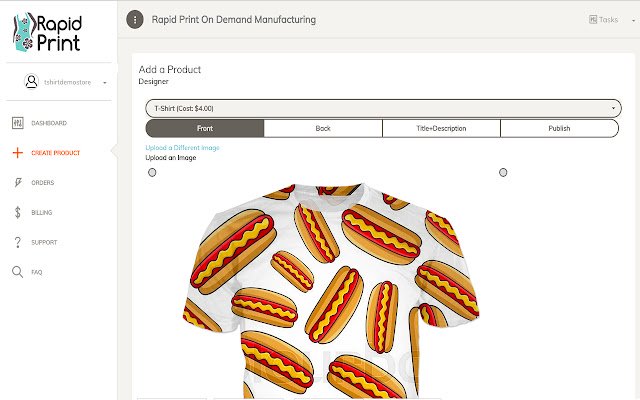 RapidPrint On Demand Clothing Exporter  from Chrome web store to be run with OffiDocs Chromium online