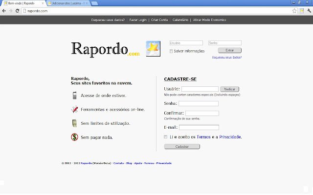 Rapordo  from Chrome web store to be run with OffiDocs Chromium online