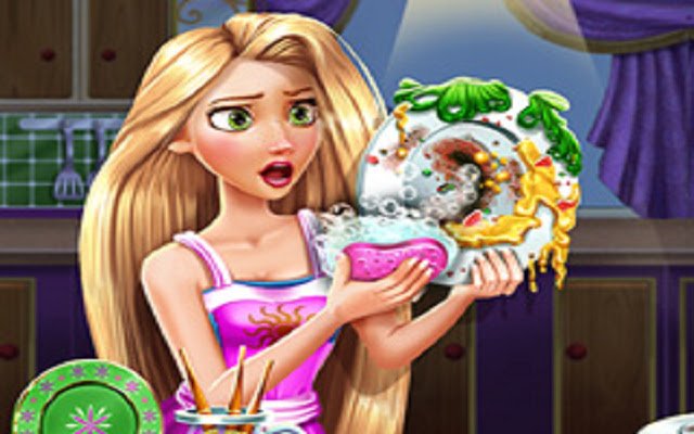 Rapunzel Dish Washing Reallife من متجر Chrome الإلكتروني ليتم تشغيله باستخدام OffiDocs Chromium عبر الإنترنت