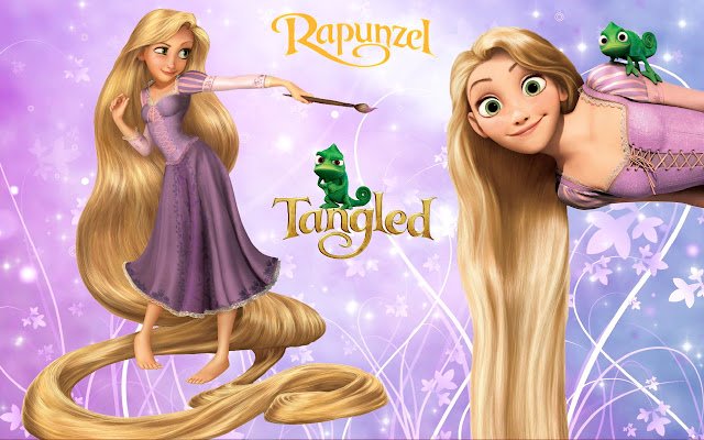 Rapunzel-thema uit de Chrome-webwinkel voor gebruik met OffiDocs Chromium online