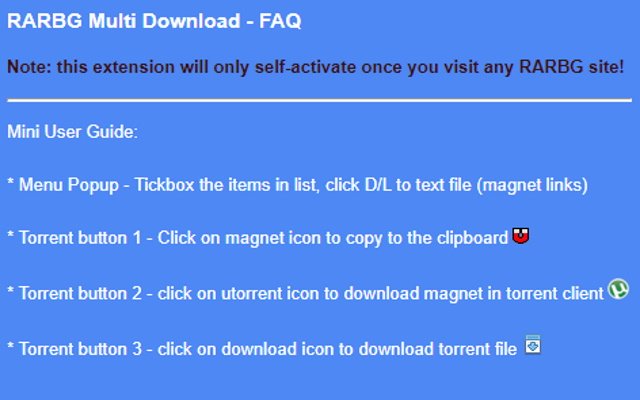 RARBG Multi Unduh dari toko web Chrome untuk dijalankan dengan OffiDocs Chromium online