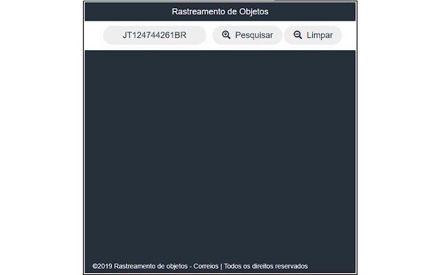 OffiDocs Chromium 온라인과 함께 실행될 Chrome 웹 스토어의 Rastreamento de objetos Correios