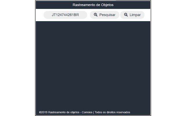 Rastreamento de objetos Correios מחנות האינטרנט של Chrome יופעל עם OffiDocs Chromium מקוון