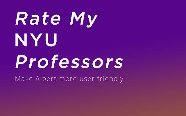 Rate My NYU Professors  from Chrome web store to be run with OffiDocs Chromium online